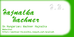 hajnalka wachner business card